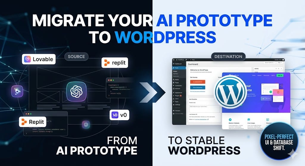 I will migrate your Lovable, Replit, or v0 AI prototype to a stable WordPress website