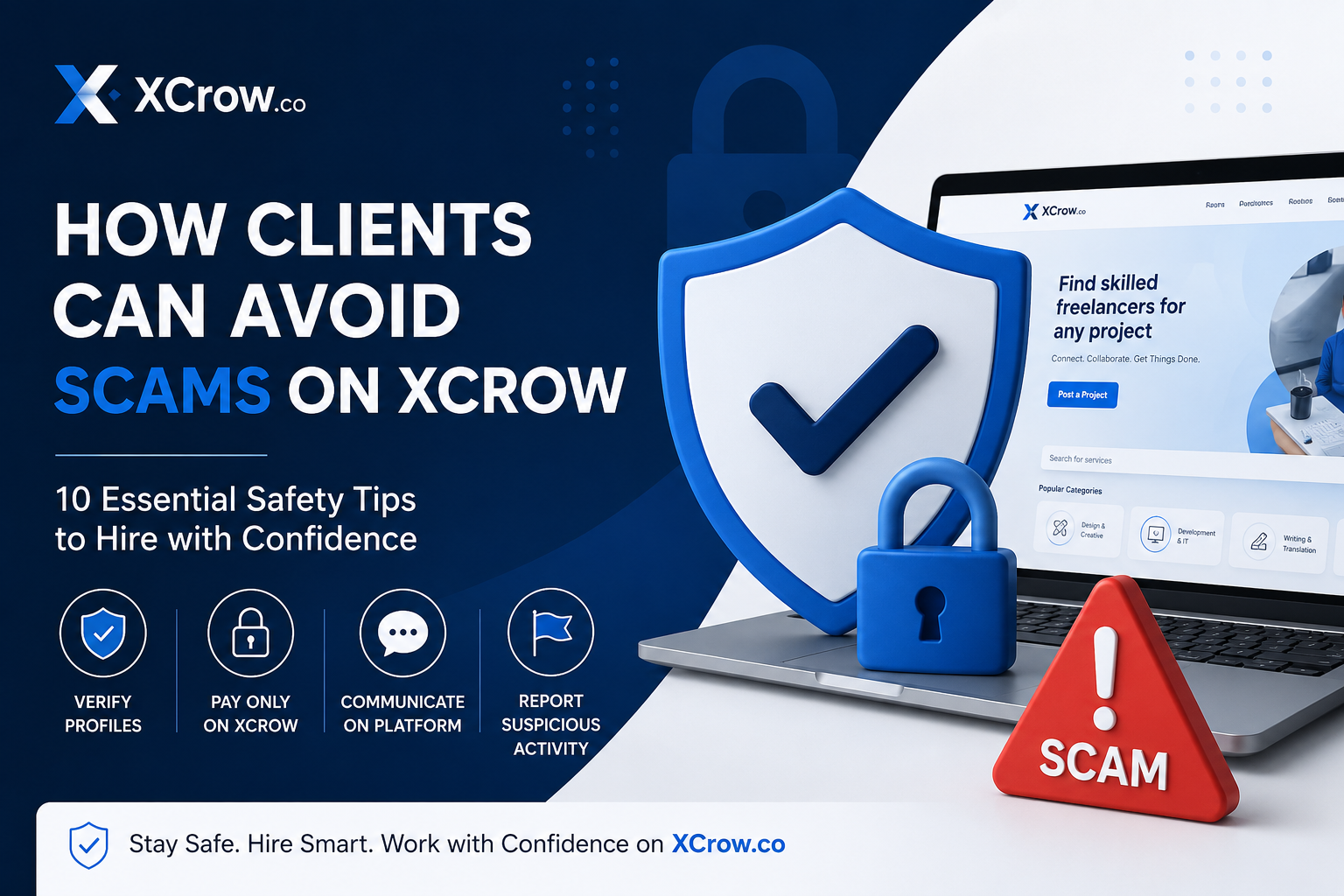 How Clients Can Avoid Scams on XCrow.co