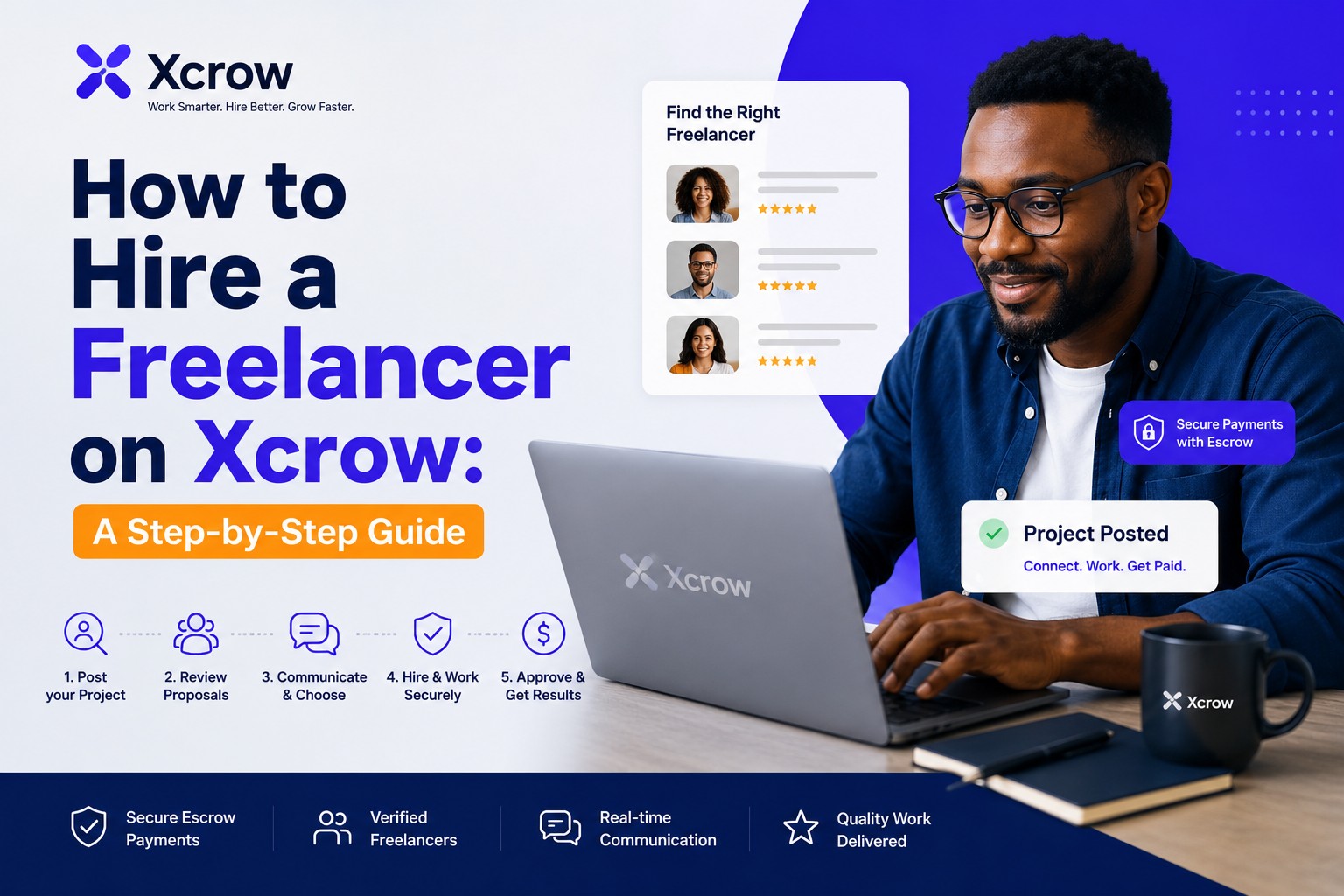 How to Hire a Freelancer on Xcrow: A Step-by-Step Guide and things to consider