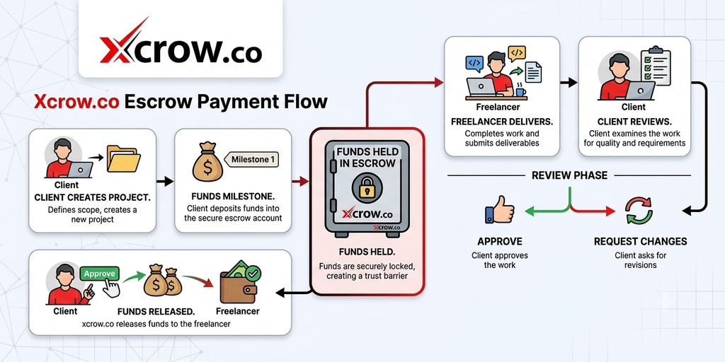 How Xcrow Escrow, Milestones, and Disputes Work: A Practical Guide